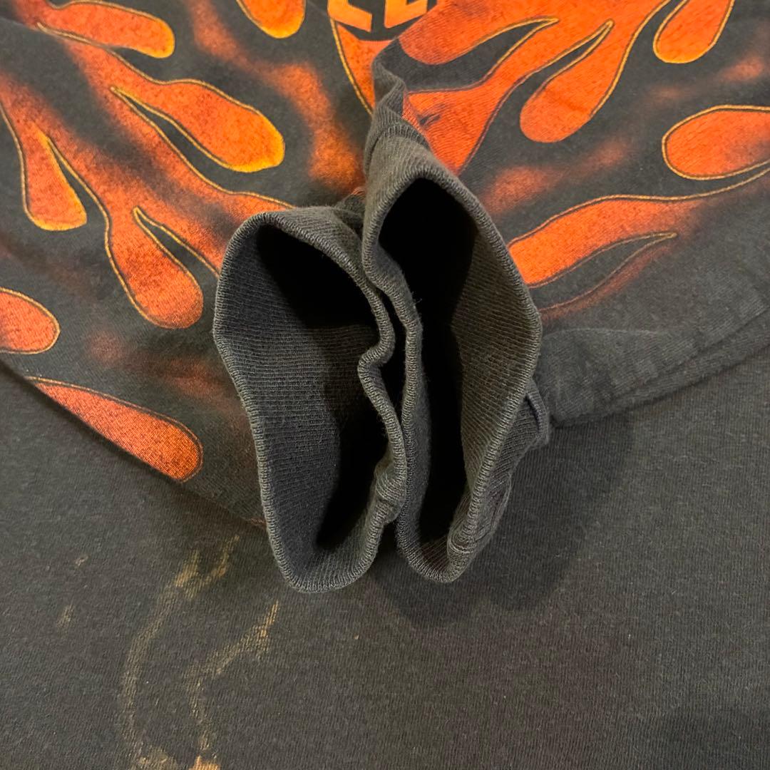 Harley-Davidson フレイム ファイヤーパターン ロンT 袖プリ