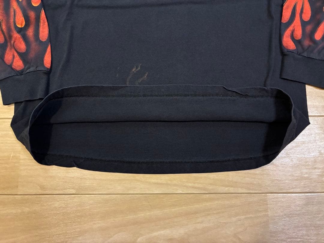 Harley-Davidson フレイム ファイヤーパターン ロンT 袖プリ