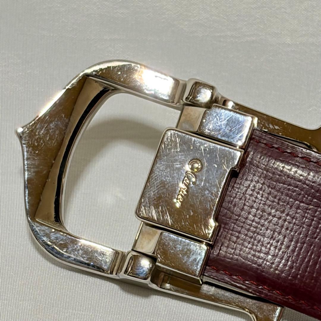 美品 カルティエ アルディロン シルバー レザー