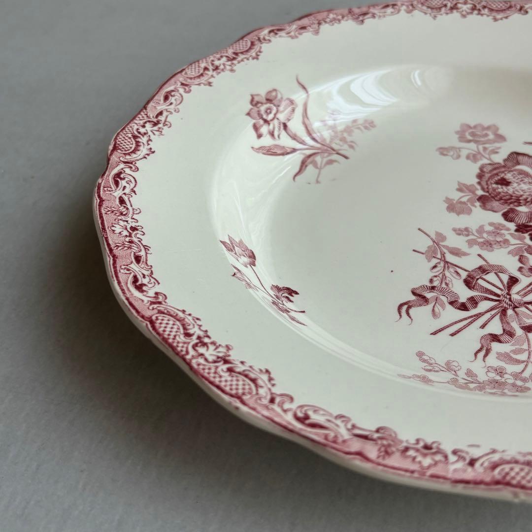 美品 レア フランスアンティーク サルグミンヌ fontanges 中深皿 C