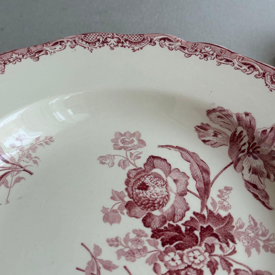 美品 レア フランスアンティーク サルグミンヌ fontanges 中深皿 C