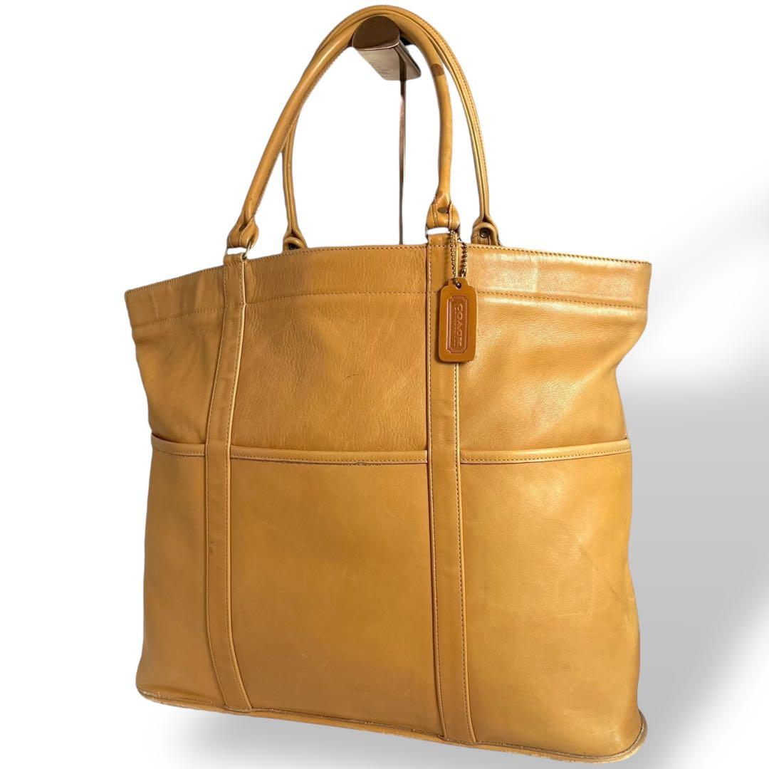 良品　coach オールドコーチ　トートバッグ　レザー　A4 肩掛け　ビジネス