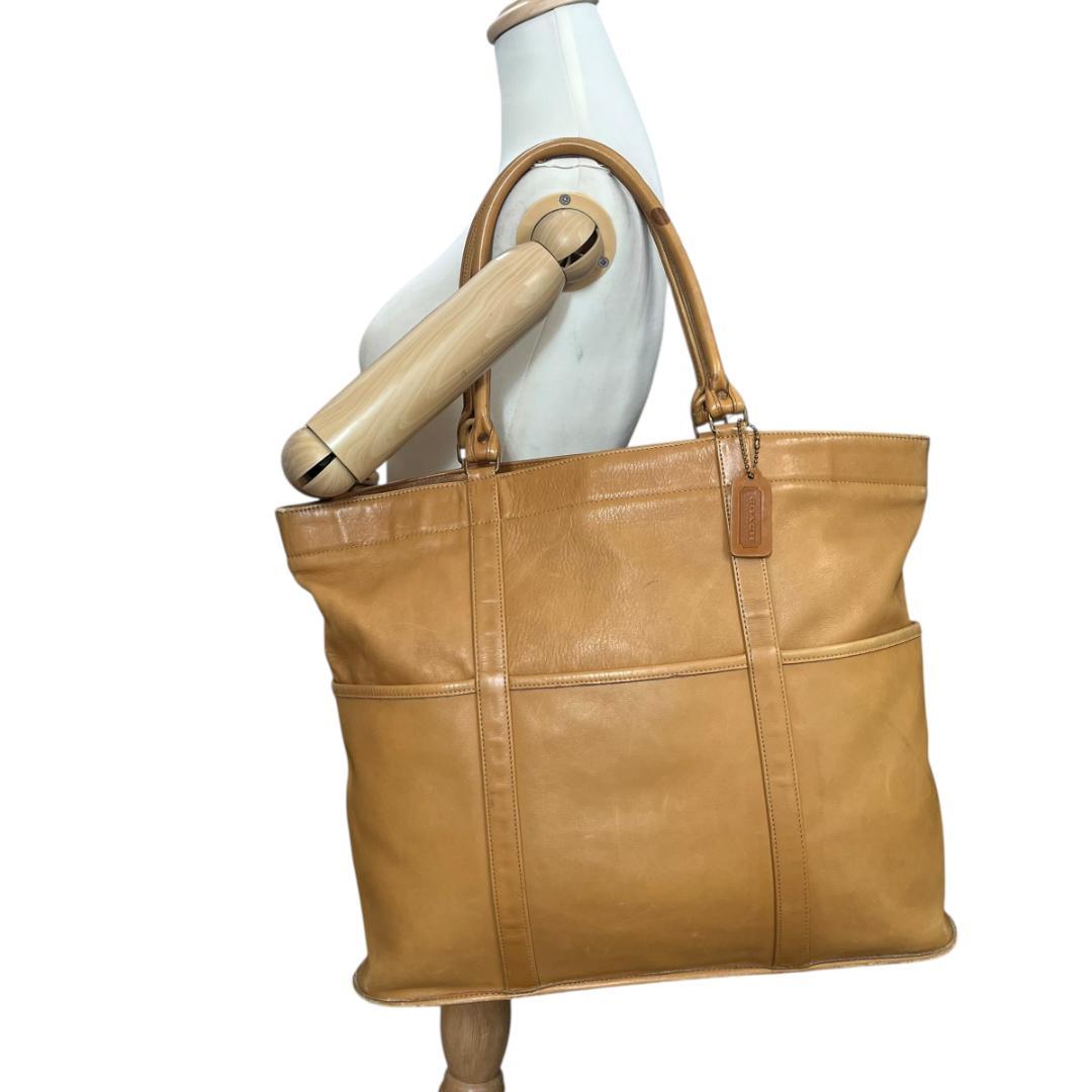 良品　coach オールドコーチ　トートバッグ　レザー　A4 肩掛け　ビジネス