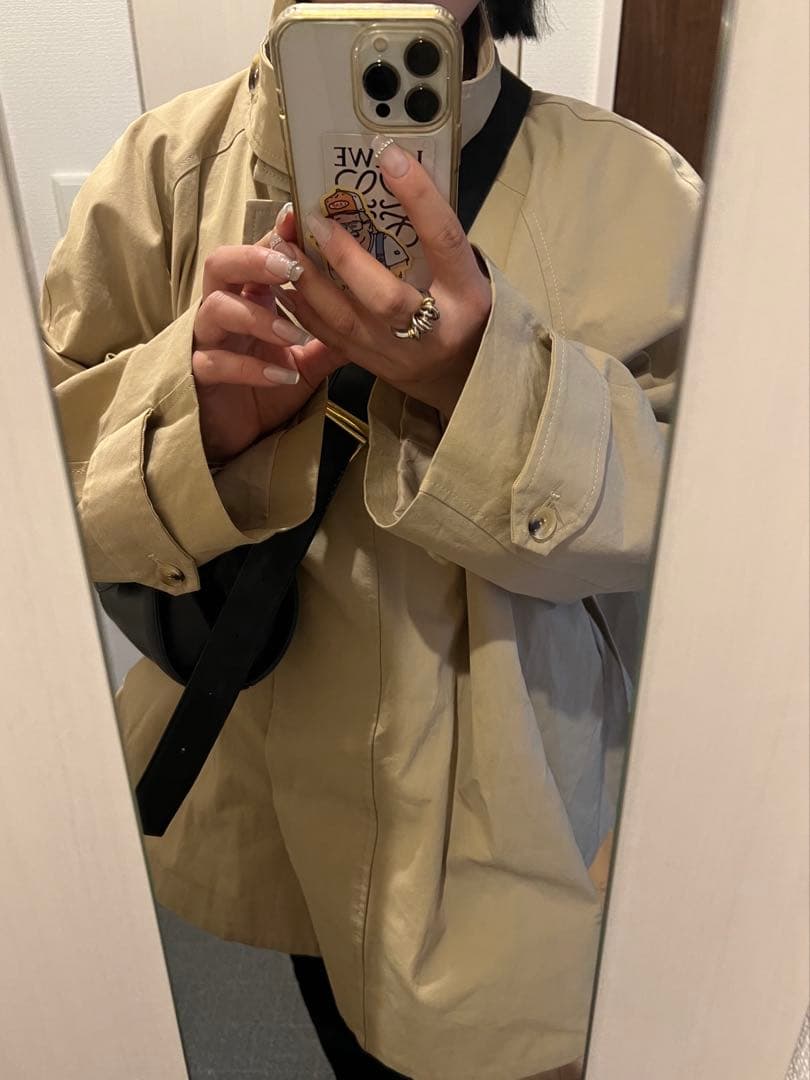 完売品nalm フリルハーフトレンチ