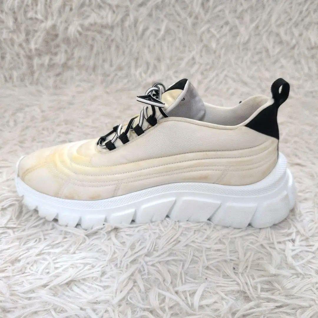 PRADA プラダ リナイロン スニーカー 21SS 三角ロゴ 白 38 1/2