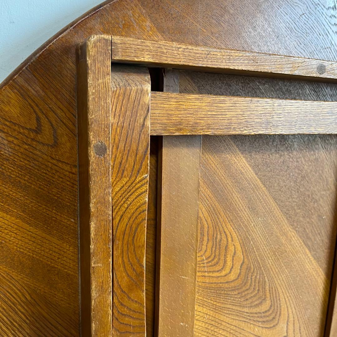 アンティーク 折り畳み ローテーブル ちゃぶ台 無垢材 昭和レトロ z597