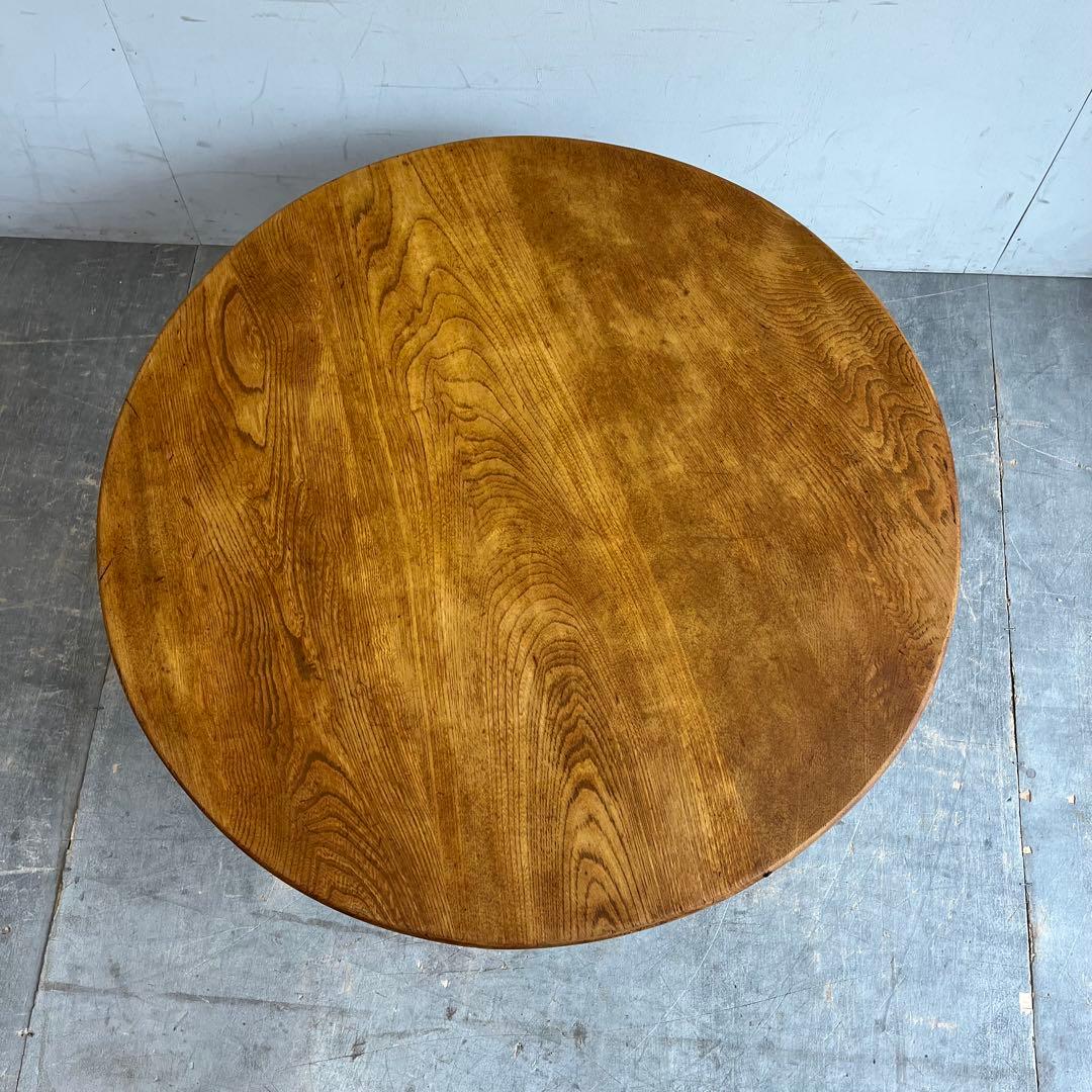 アンティーク 折り畳み ローテーブル ちゃぶ台 無垢材 昭和レトロ z597