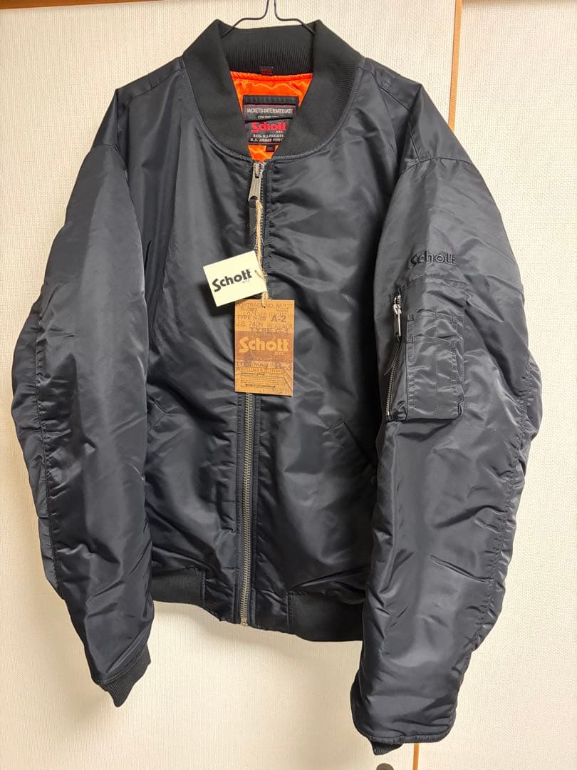 SCHOTT MA-1フライトジャケット 黒2XL新品