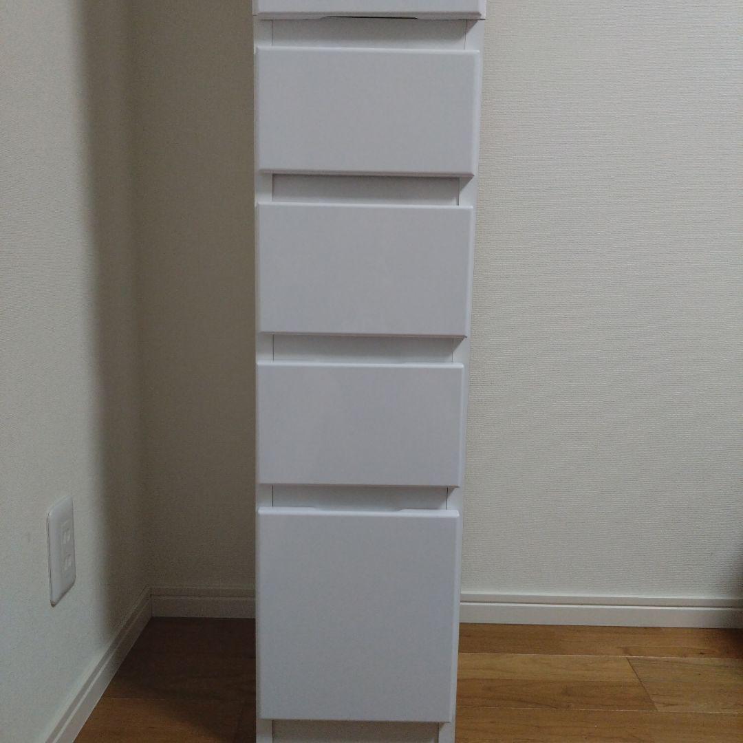 隙間収納　幅25センチ　白