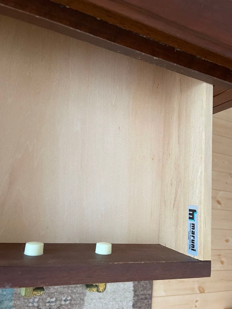 マルニ木工　天然木　机　ライティングビューロー　レトロ　アンティーク