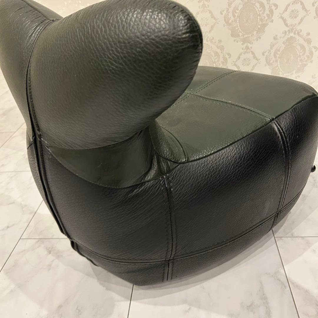 総本革　アニマルスツール　クジラ　ホエール　オットマン　椅子　キッズ　バイカラー