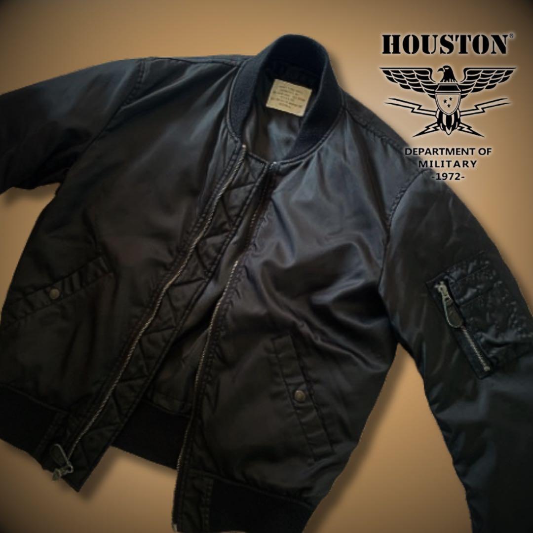 『cool◎』HOUSTON(ヒューストン)MA-1フライトジャケット ブラック