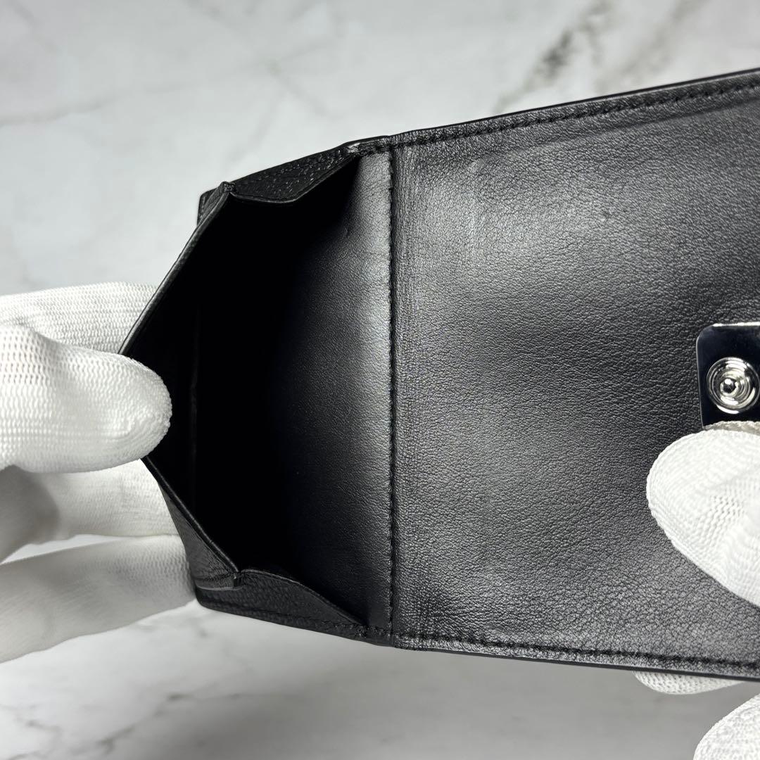 ロエベ　アナグラム　トライフォールドウォレット　Wホック　三つ折り　財布