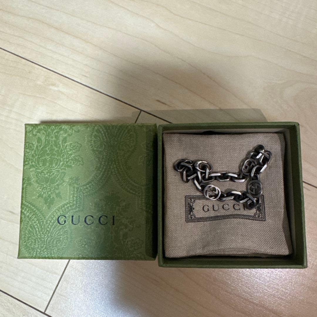 修*平様 GUCCI シルバー ロゴチェーンブレスレット