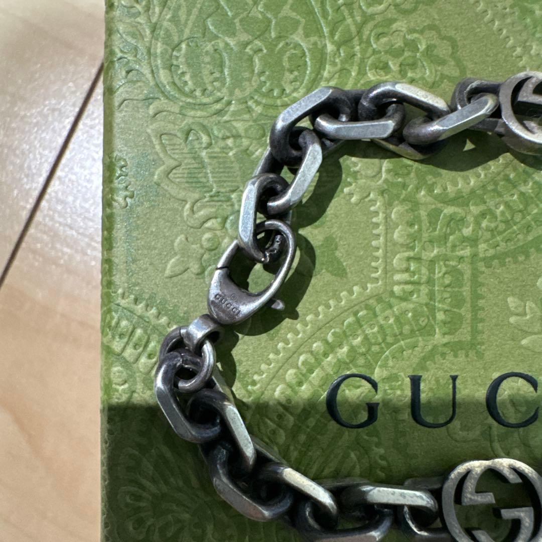 修*平様 GUCCI シルバー ロゴチェーンブレスレット