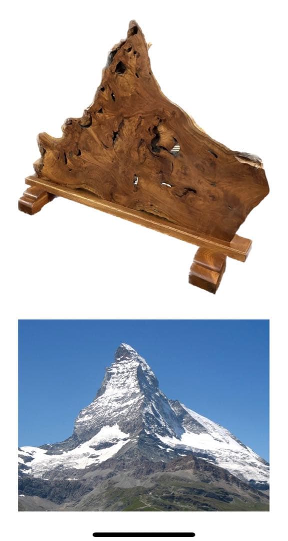 天然木　欅　衝立パーテーション(屋久杉　高級名刺入れ付き)