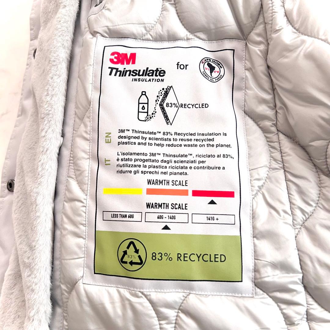 タグ付 ケープホーン エコダウンジャケット REMOTA ファー 42 グレー