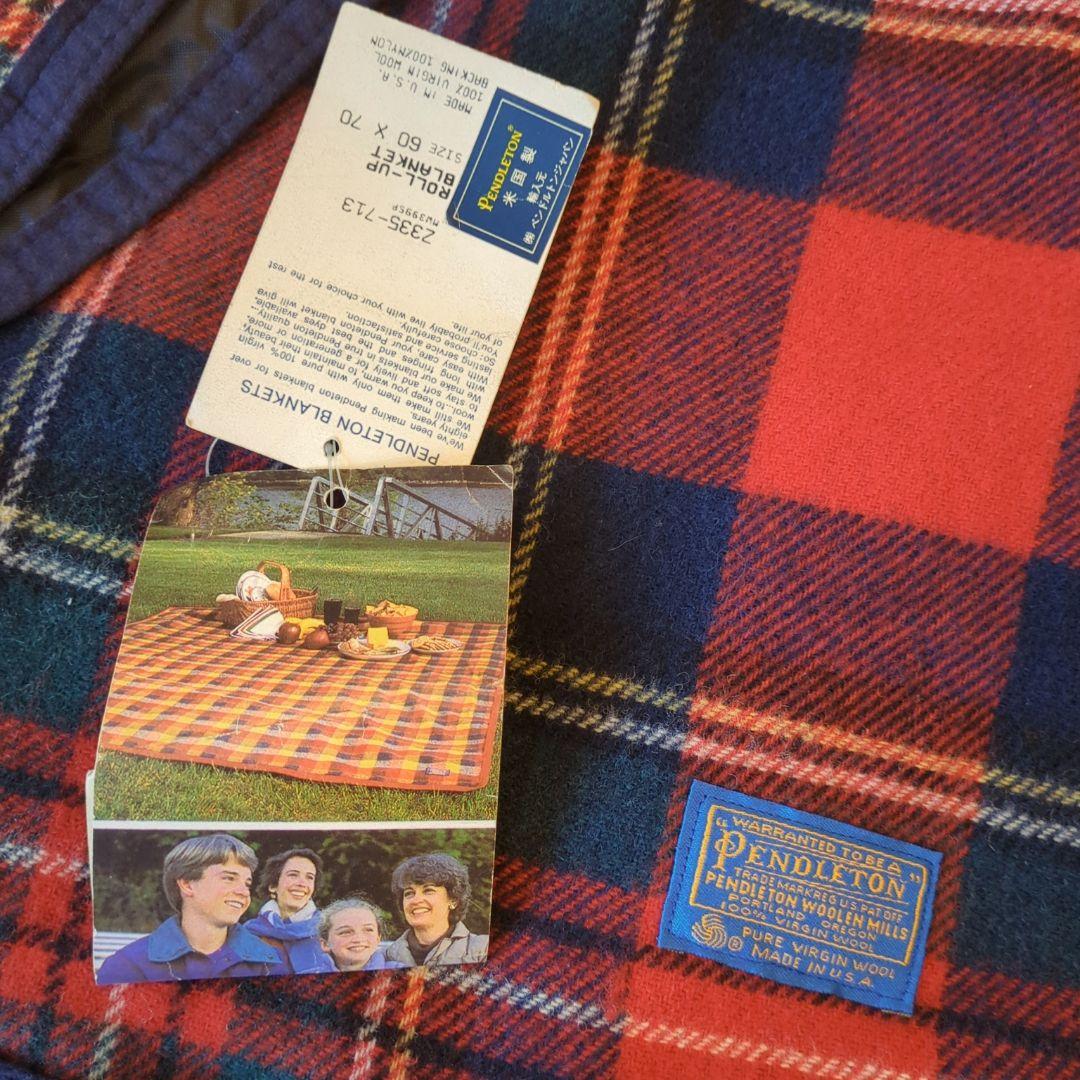 未使用　USA製　ペンドルトン　Pendleton チェック柄 ラグ