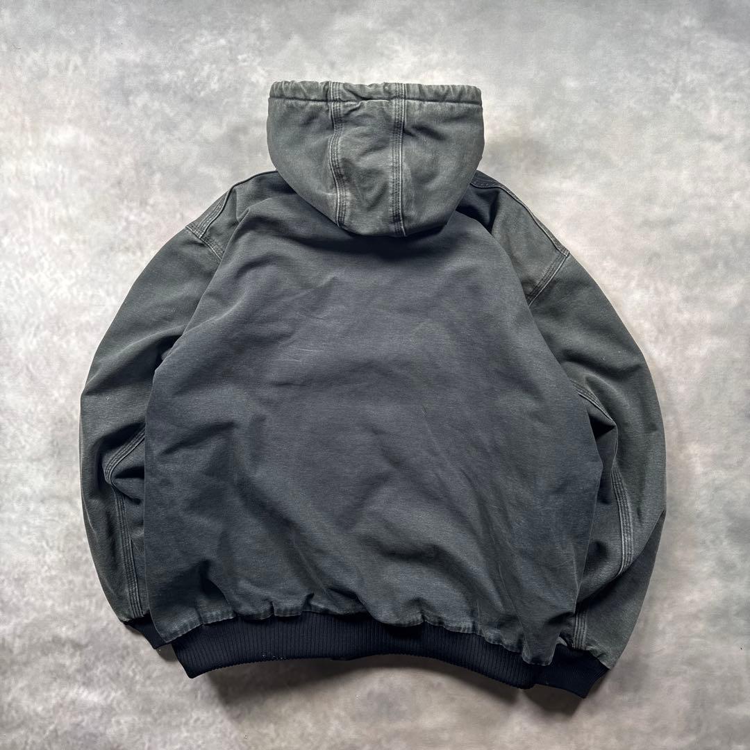 Carhartt古着USA製vintageアクティブジャケット黒フェードS58