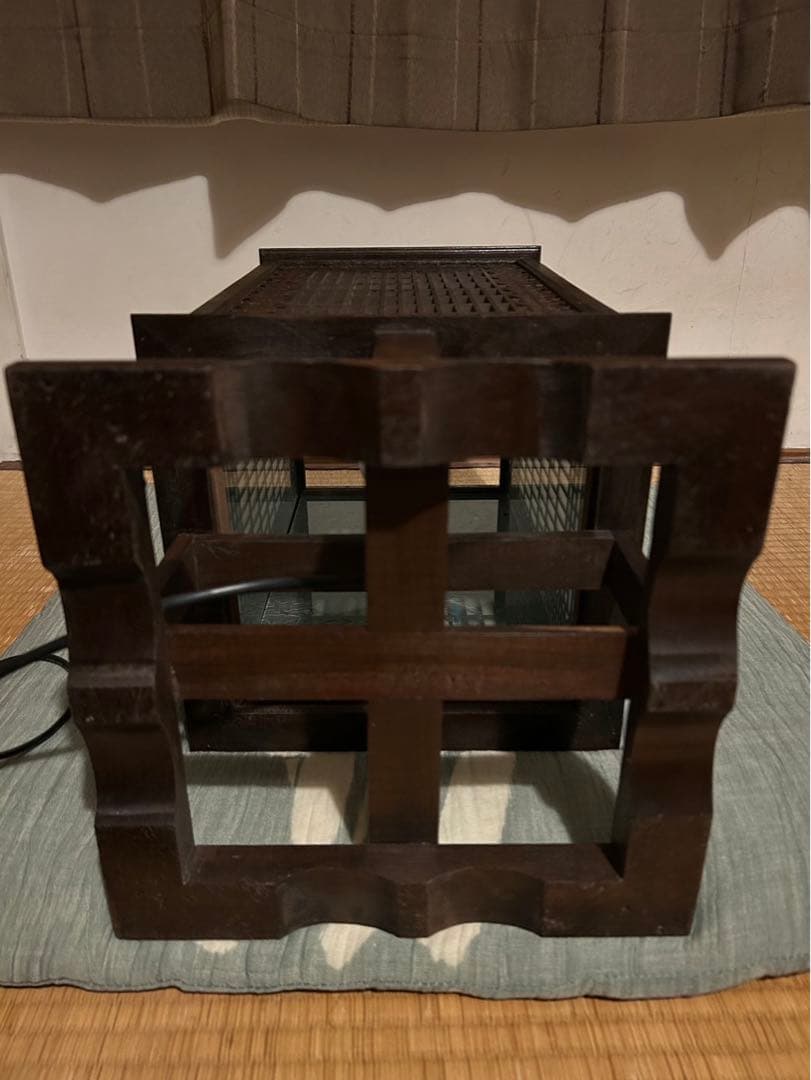 行灯照明和室 組子 すりガラス 古小物 アンテ ィーク昭和レトロ欄間