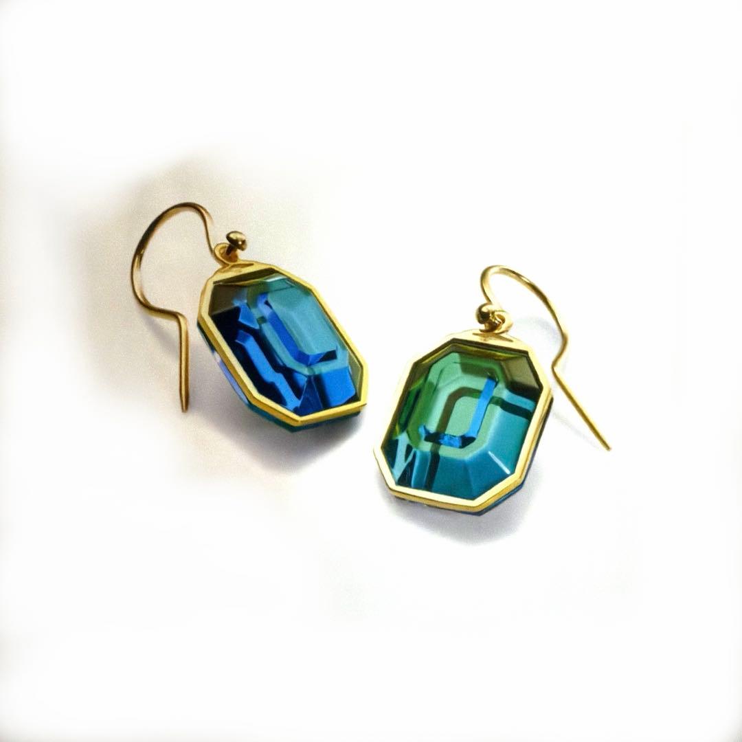 【新品】未使用　Baccarat バカラ ピアス アルクール スカラベグリーン