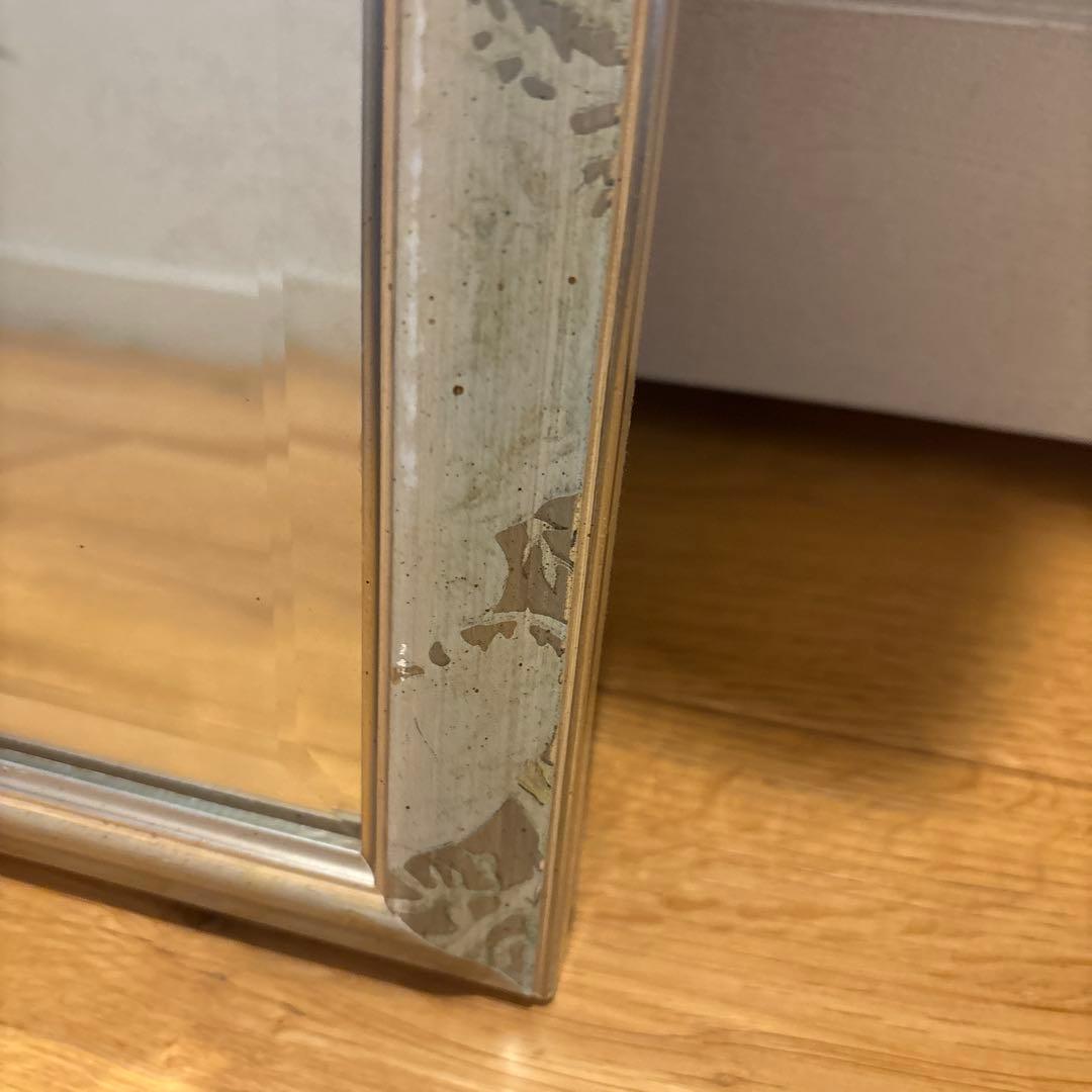 鏡　ミラー　カットガラス　イタリー製　ヴィンテージ