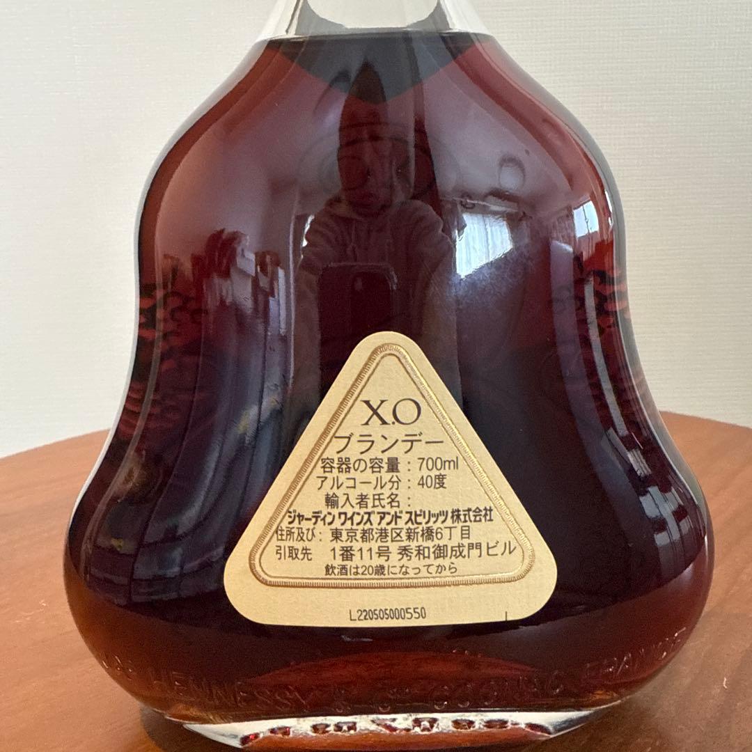 【極美品・箱付】ヘネシー XO 金キャップ クリアボトル 700ml 未開栓