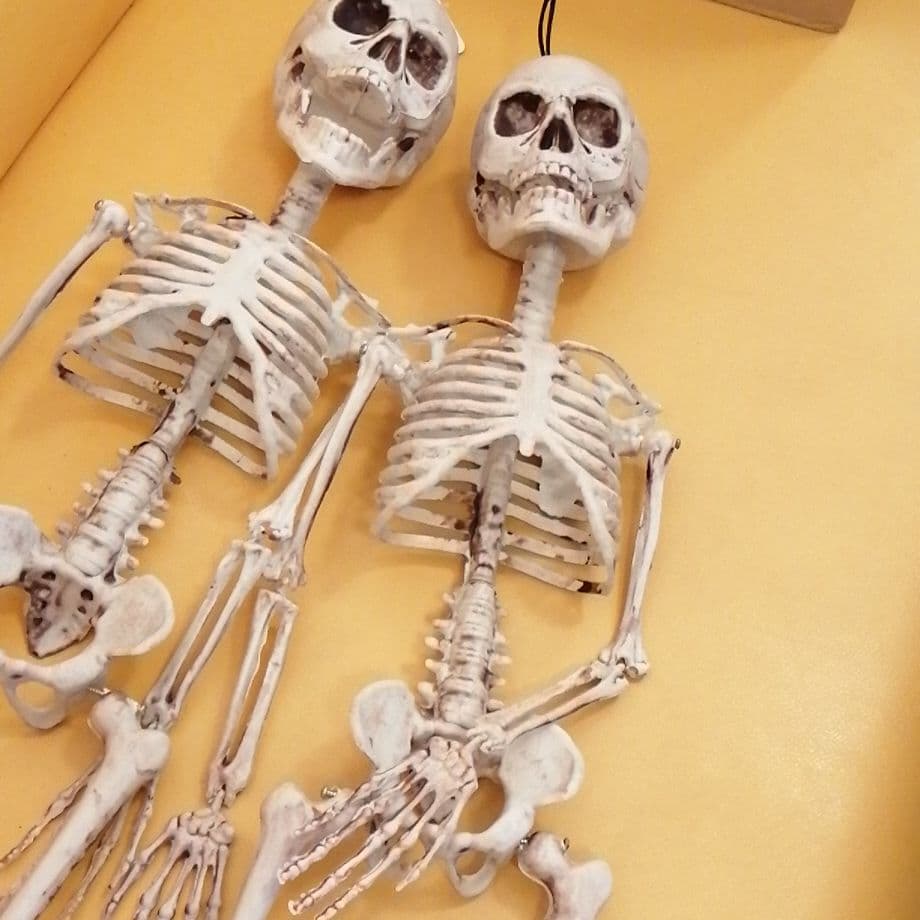 身長約７５センチハロウィーン骸骨オブジェ×2セット