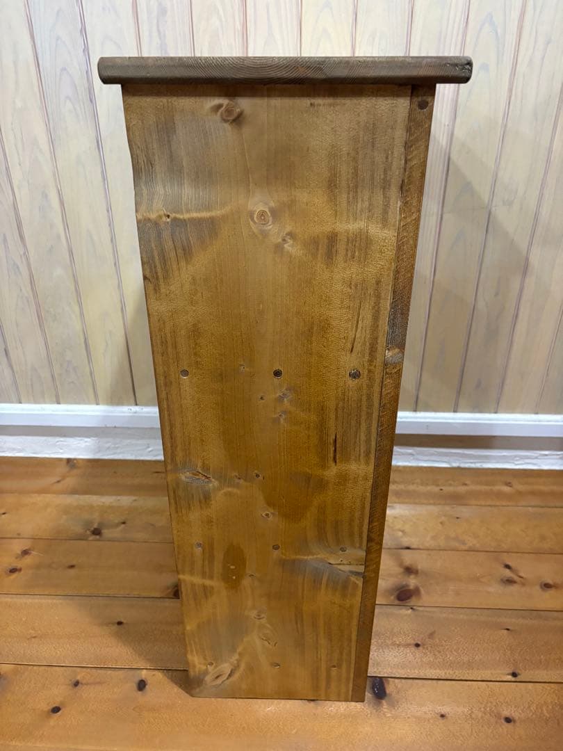 カントリー家具　ハンドメイド　オイル仕上げ3段棚