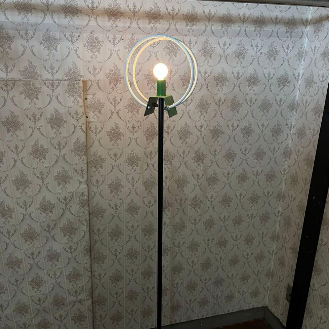 【アンティーク】昭和レトロ 桜井制作所 フロアランプ スタンドライト 古道具