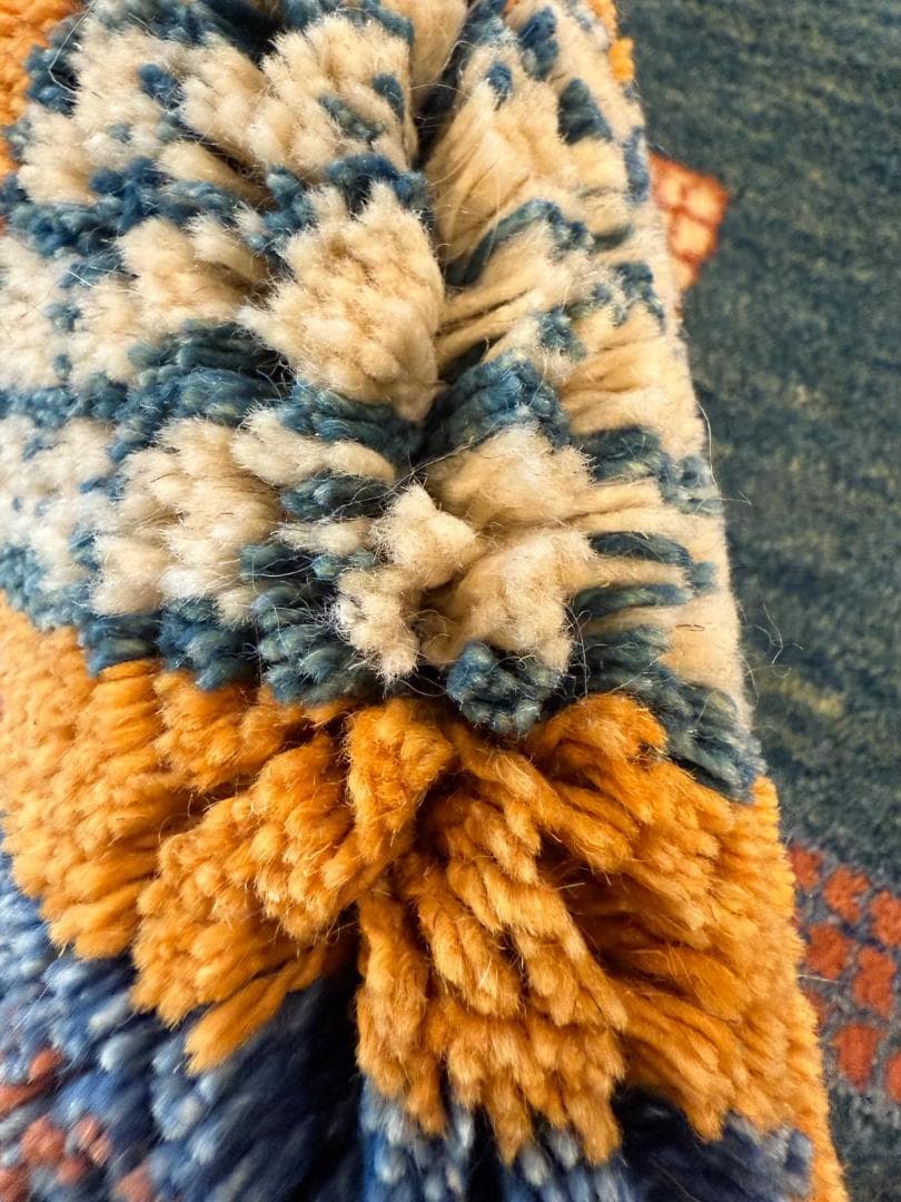 ギャッベ 152x102cm ペルシャ絨毯 手織り ギャベ 玄関マットラグ 絨毯