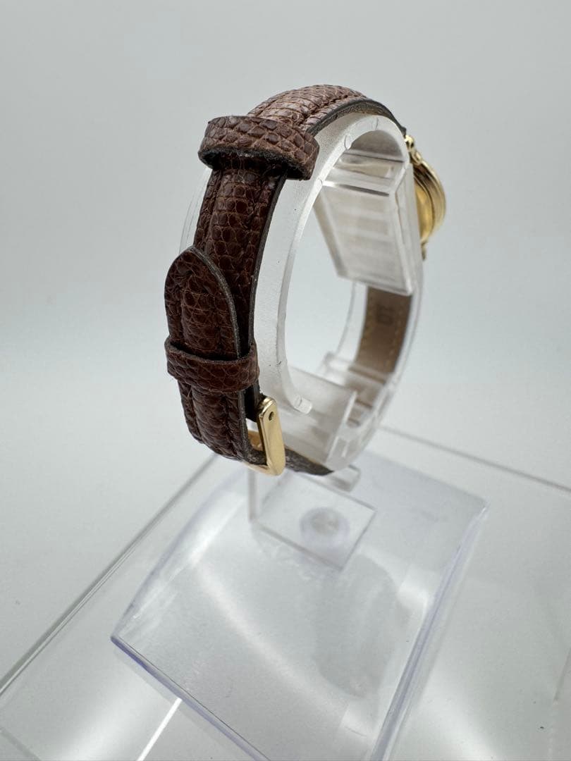 【美品】SEIKOセイコーExcelineエクセリーヌオーバル型ゴールドカラー