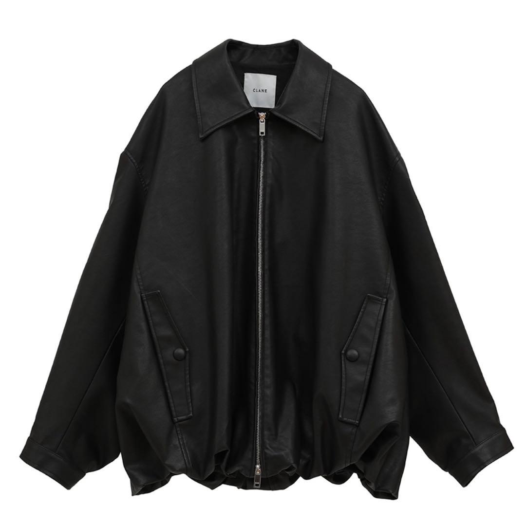 【CLANE】FAKE LEATHER BALLOON JACKET サイズ1