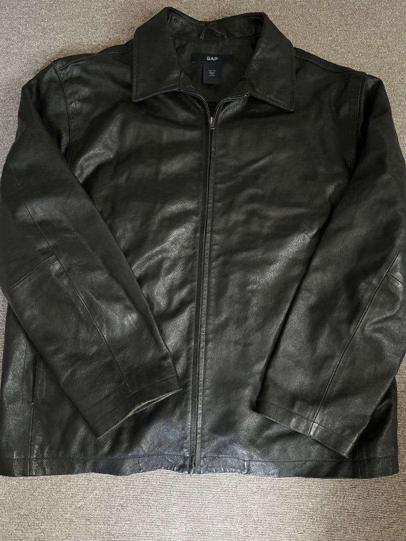 古着 GAP/ 本革ジップアップレザージャケット / 牛革/ サイズXL