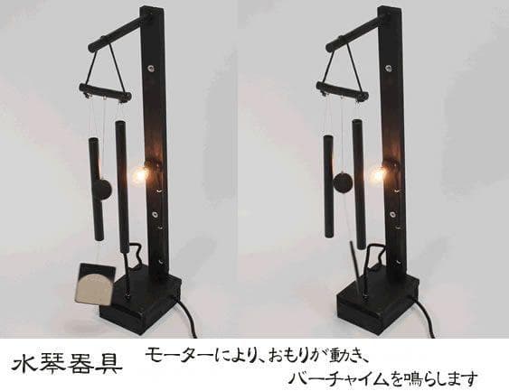 【未使用品】壱彦 信楽焼 風鈴 照明 風の水琴洞夢 ふくろう ak-0064