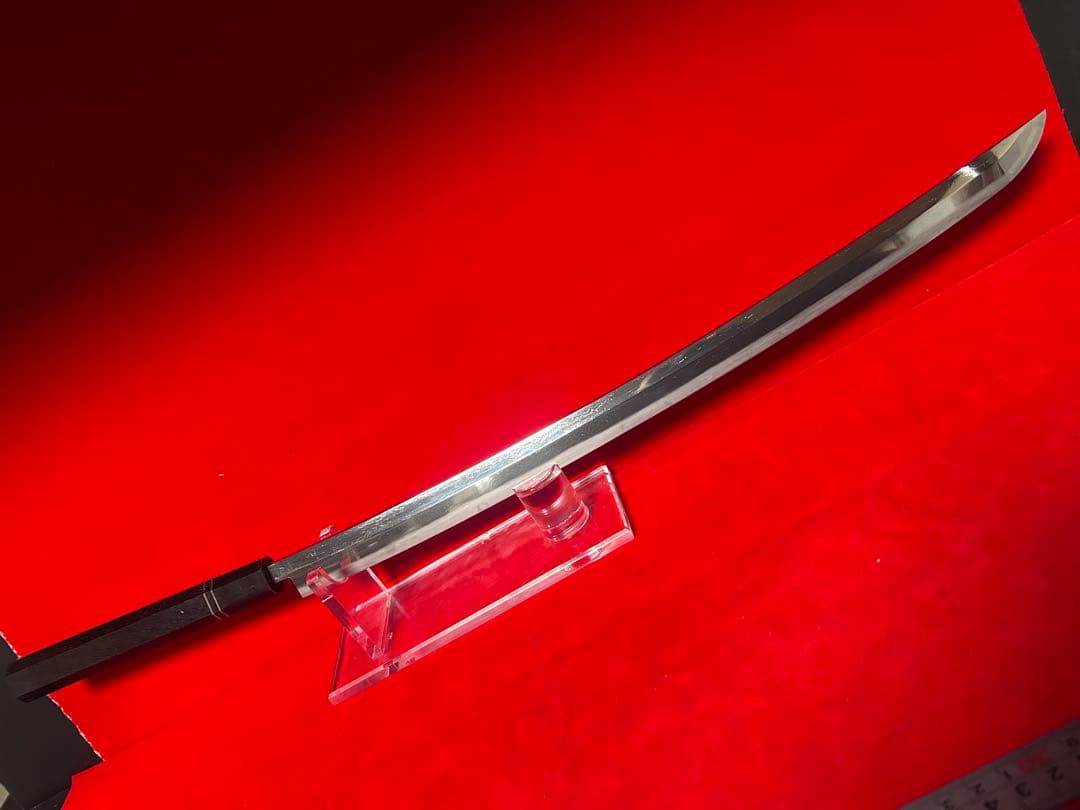 01568 包丁　マグロ包丁　先丸　刃文綺麗　研師仕上げ　切味抜群　未使用品