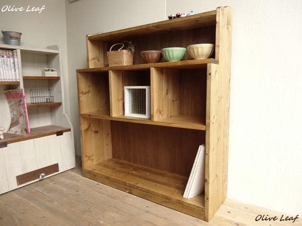 サイズ、デザインオーダー可！仕切りデザイン3段チェストナチュラルブラウン受注製作