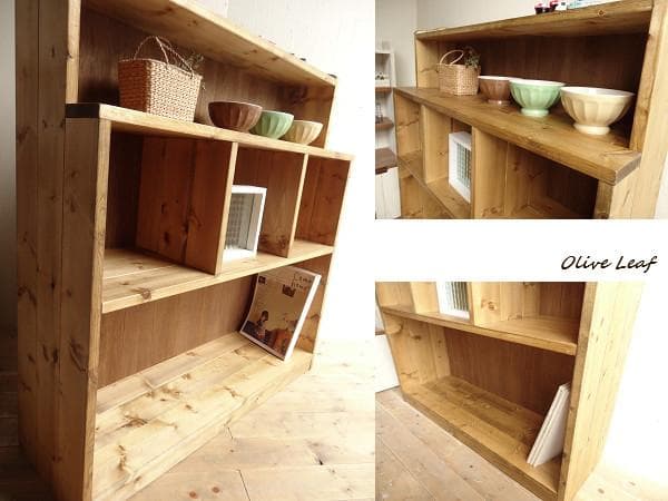 サイズ、デザインオーダー可！仕切りデザイン3段チェストナチュラルブラウン受注製作