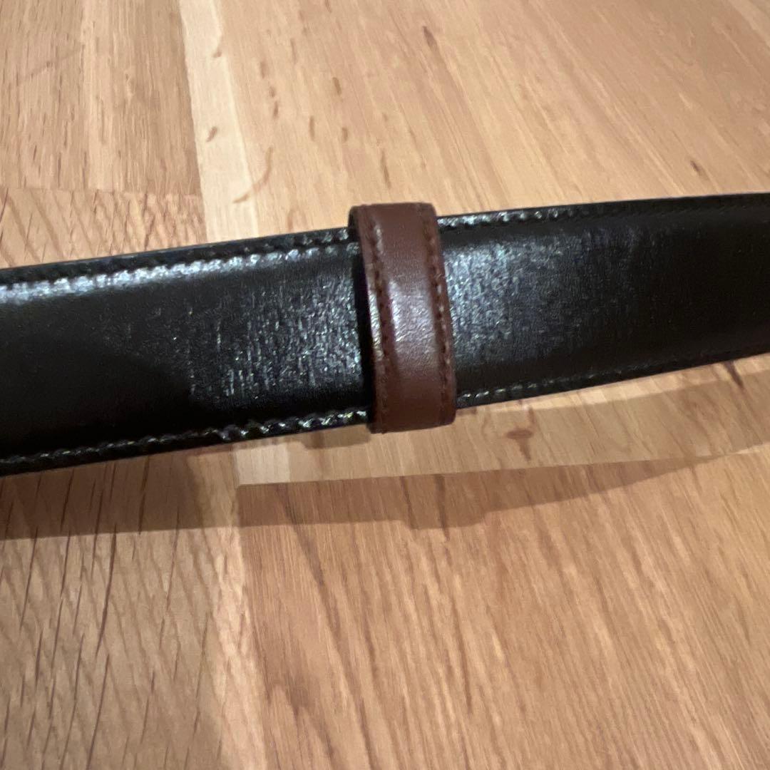 GUCCI ゴールドバックル レザーベルト