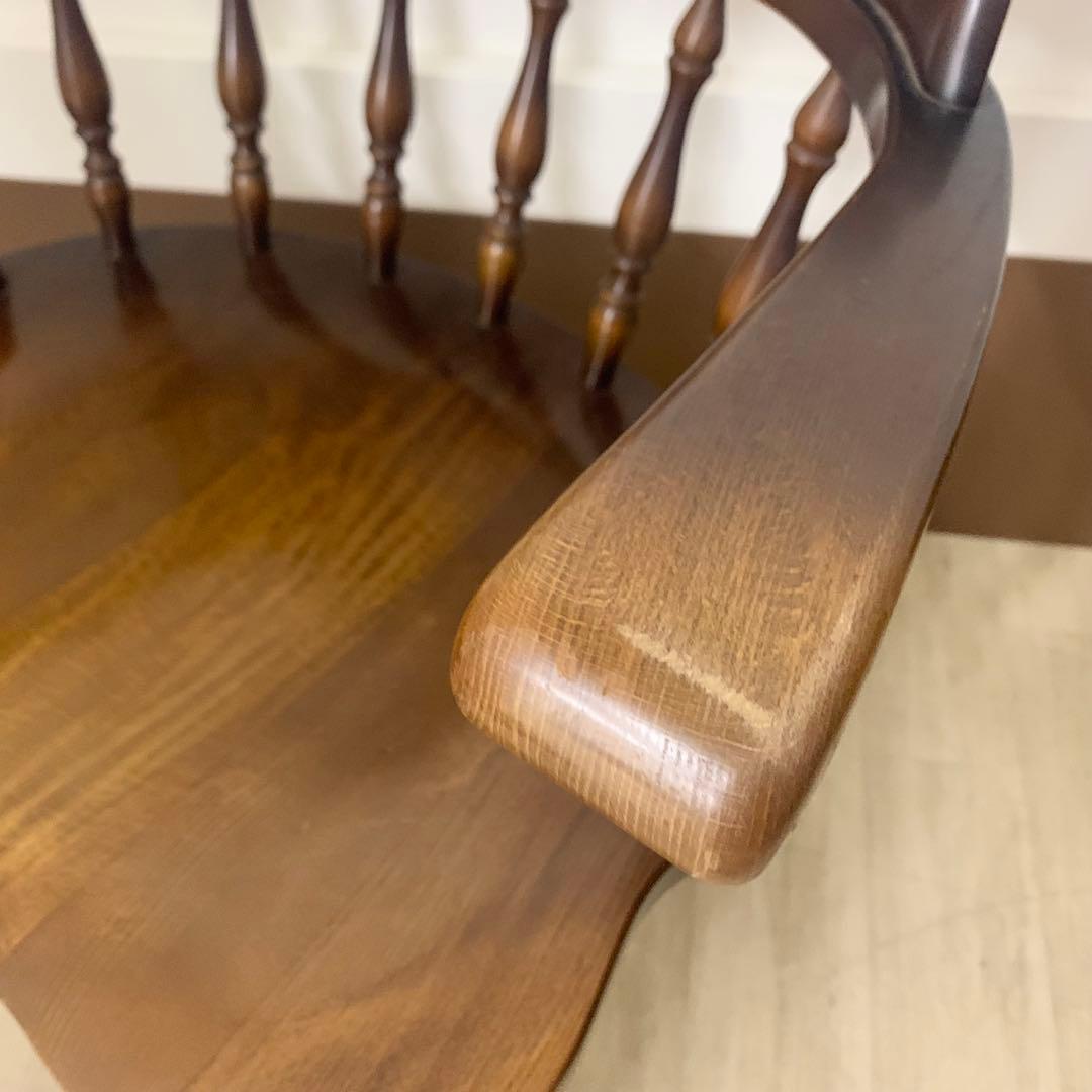 ④HIDA 飛騨産業 キツツキ 穂高 アームチェア ウインザーチェア