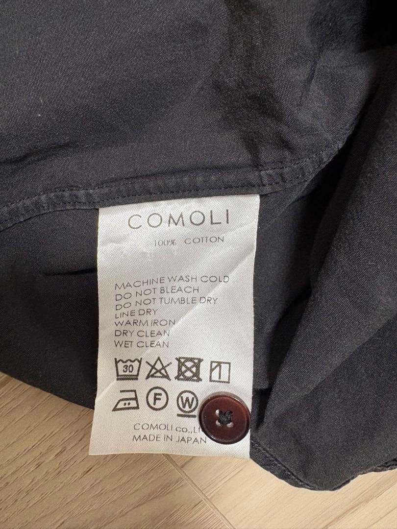 comoliコモリシャツ 19ss ブラック