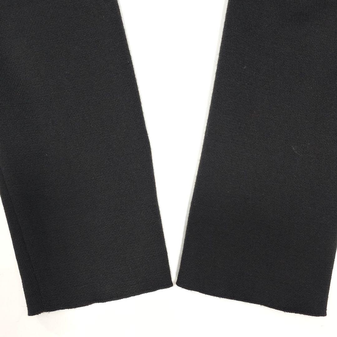 ポールスミス☆レザーシングルライダースジャケット袖切り替えニットMブラック牛革