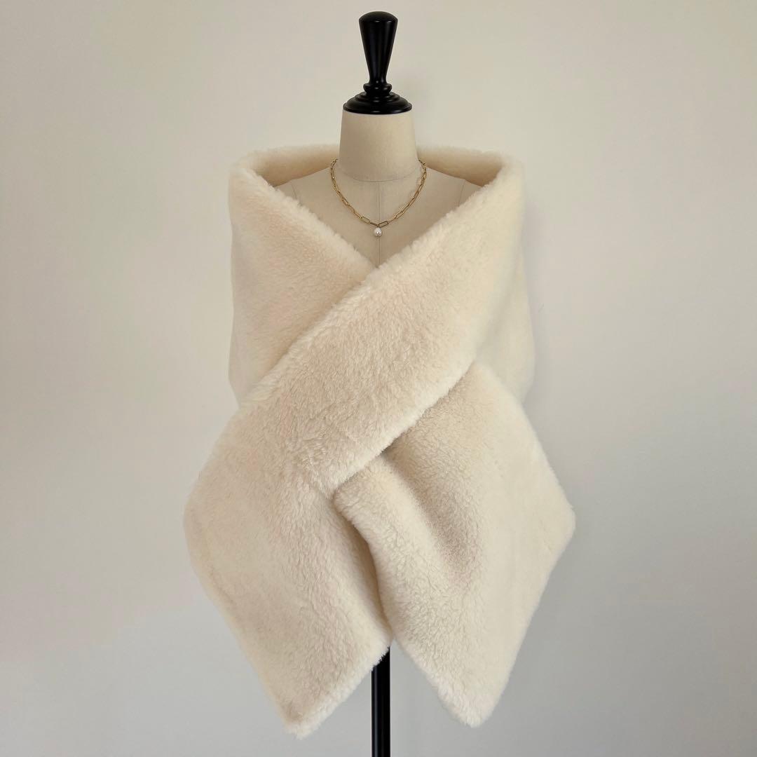 新品未使用 ベアストール アルパカ素材 テディストール ホワイト