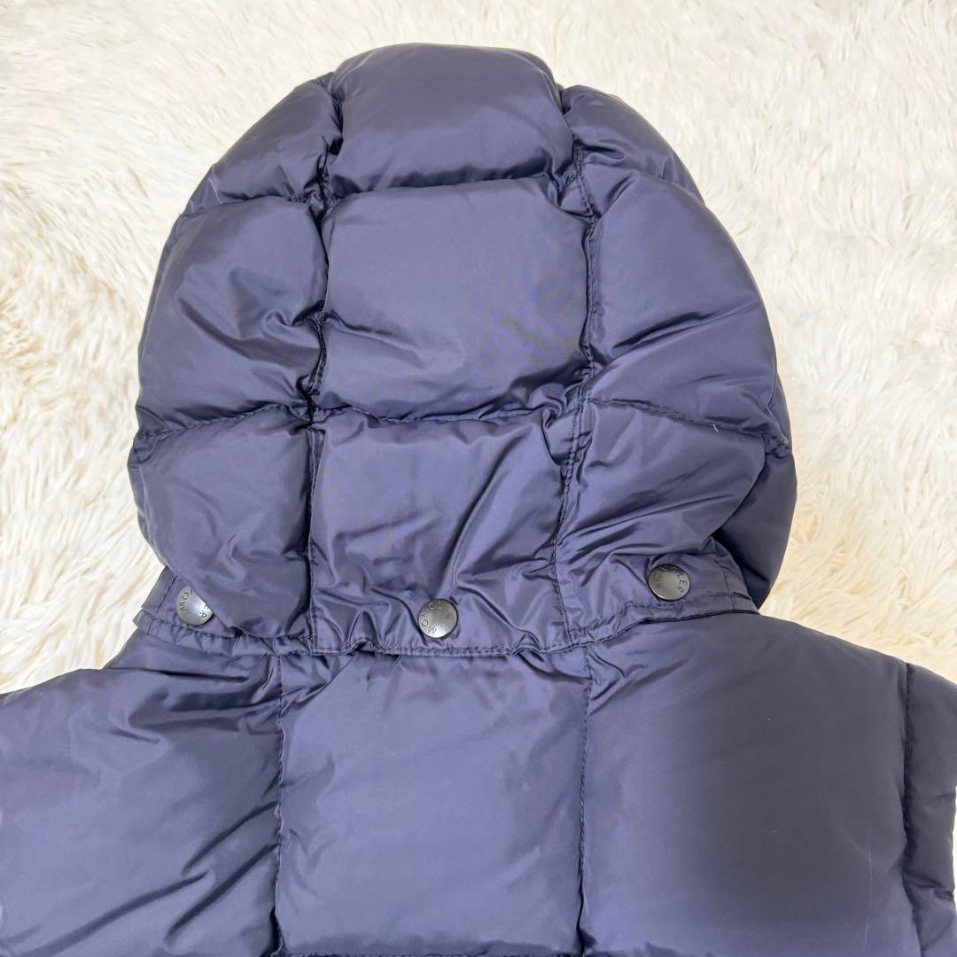 MONCLER ダウンベスト　ネイビー　サイズ0 フードあり