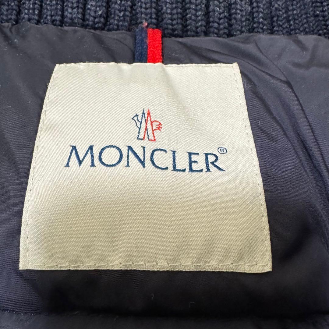 MONCLER ダウンベスト　ネイビー　サイズ0 フードあり
