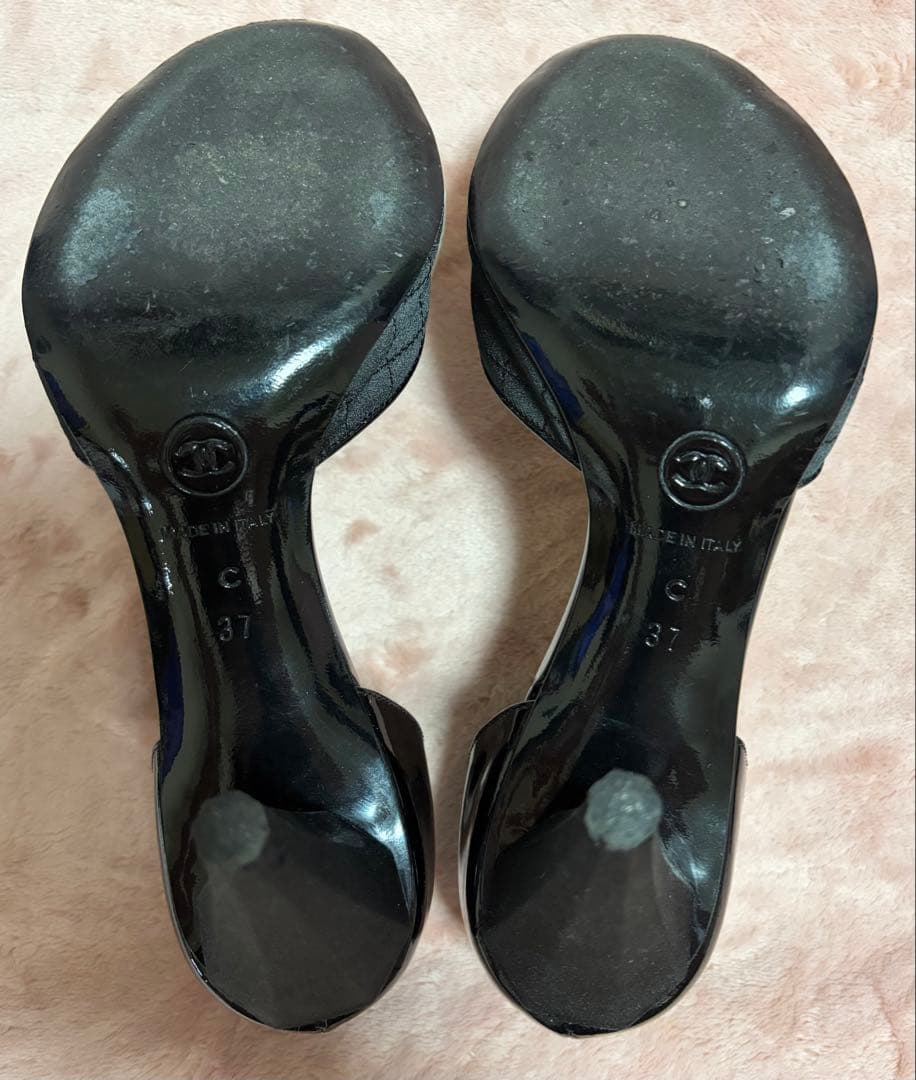 CHANEL カメリア　ヒールパンプス