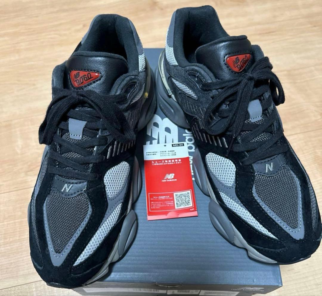 【超美品】ニューバランス9060 90/60 BLK ブラック 27cm