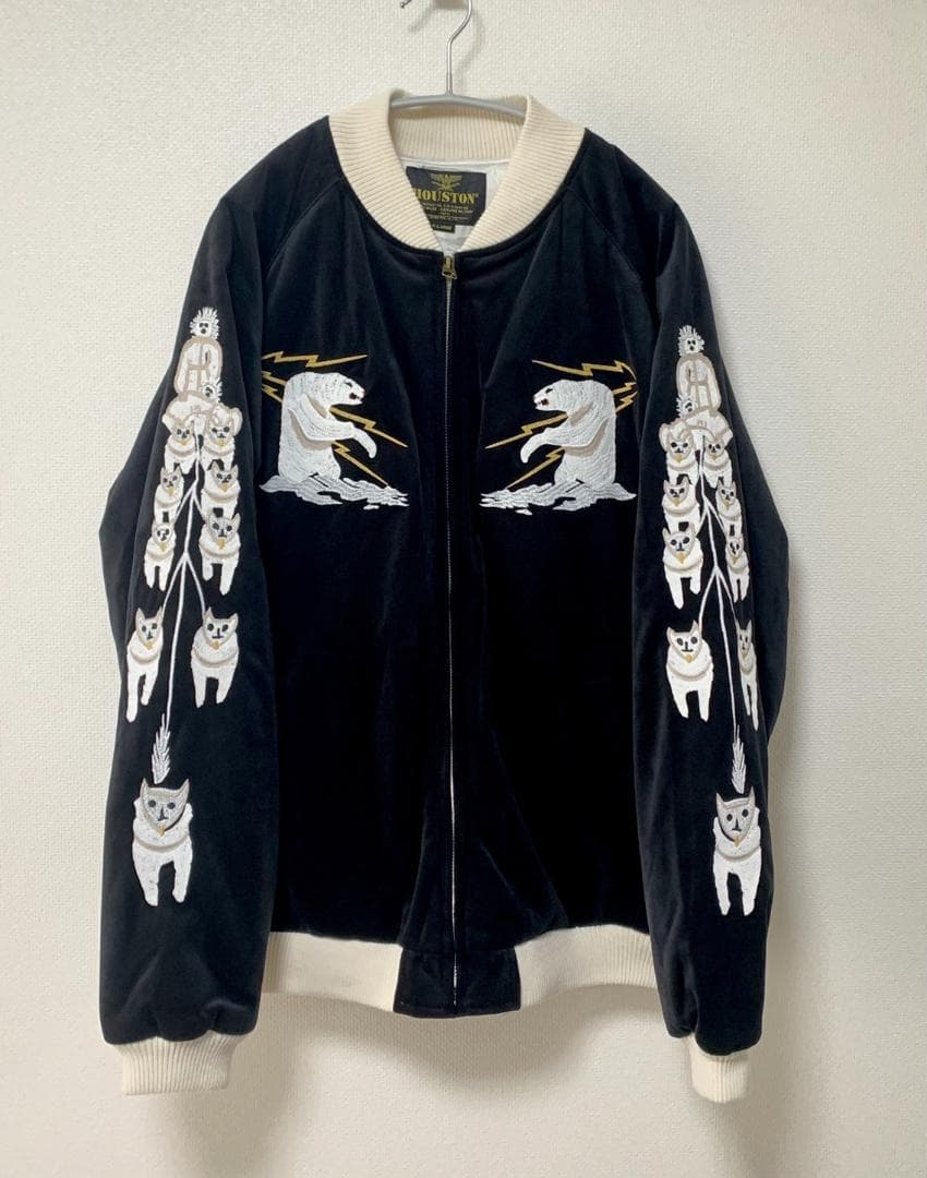 【未使用】 HOUSTON スカジャン 別珍スカジャン ALASKA アラスカ