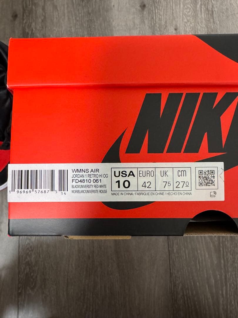 NIKE AJ1 HI OG サテンブレッド 27cm 新品