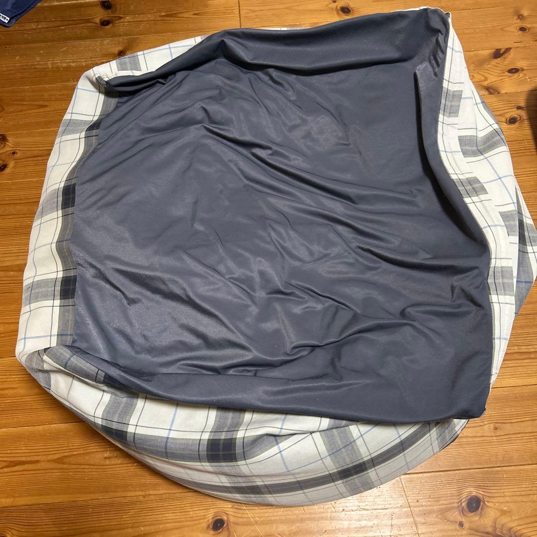 無印良品 ビーズクッション グレー チェック柄